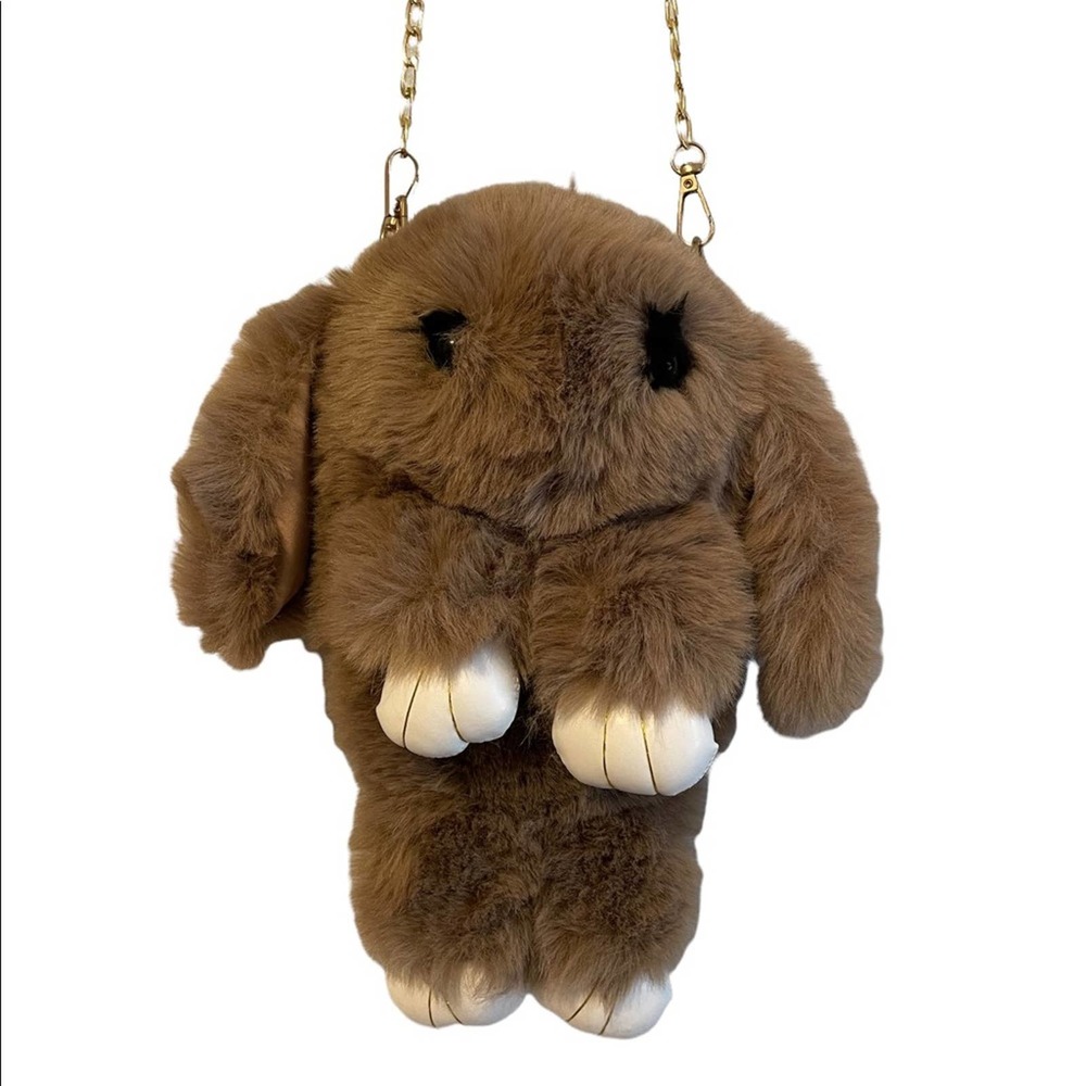 Cuddly Bunny Purse-brown NWOT